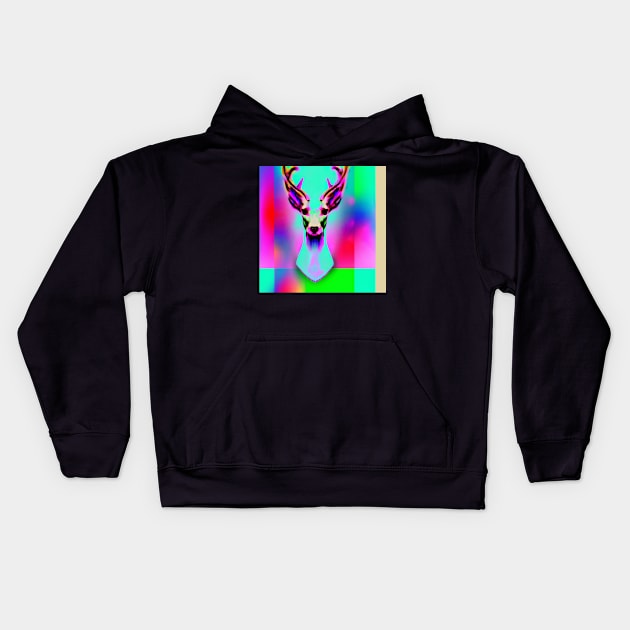 Rainbow Buck Kids Hoodie by Trip Tank